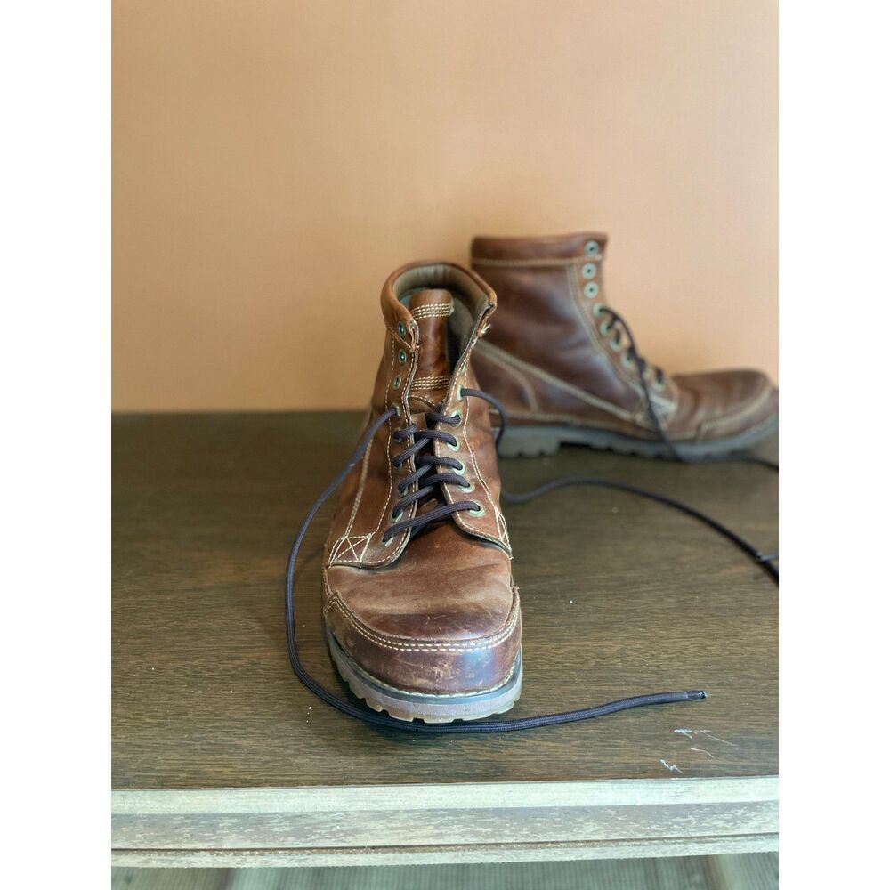Timberland Earthkeepers Men’s 10 Brown Leather 6” Boots Rugged Work Heritage